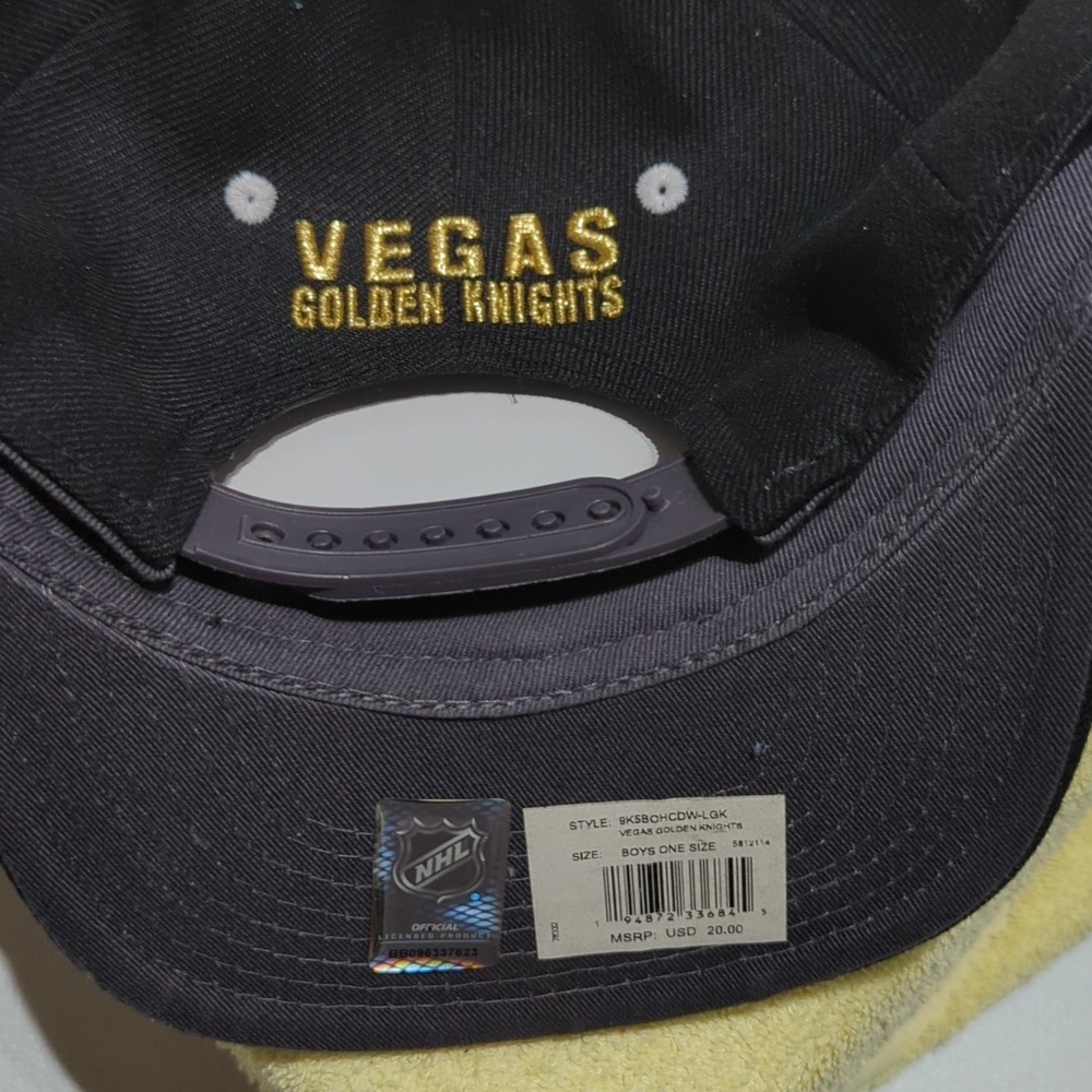 Black and Gold Vegas Golden Knights Logo Cap Youth!! New!! - Picture 3 of 11